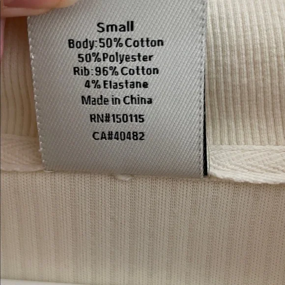 Holiday clean out!! VARLEY Maguire Cream Ribbed Quarter-Zip Sweater SMALL EUC - Picture 5 of 10